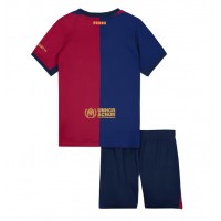 Barcelona Fußballbekleidung Heimtrikot Kinder 2024-25 Kurzarm (+ kurze hosen)